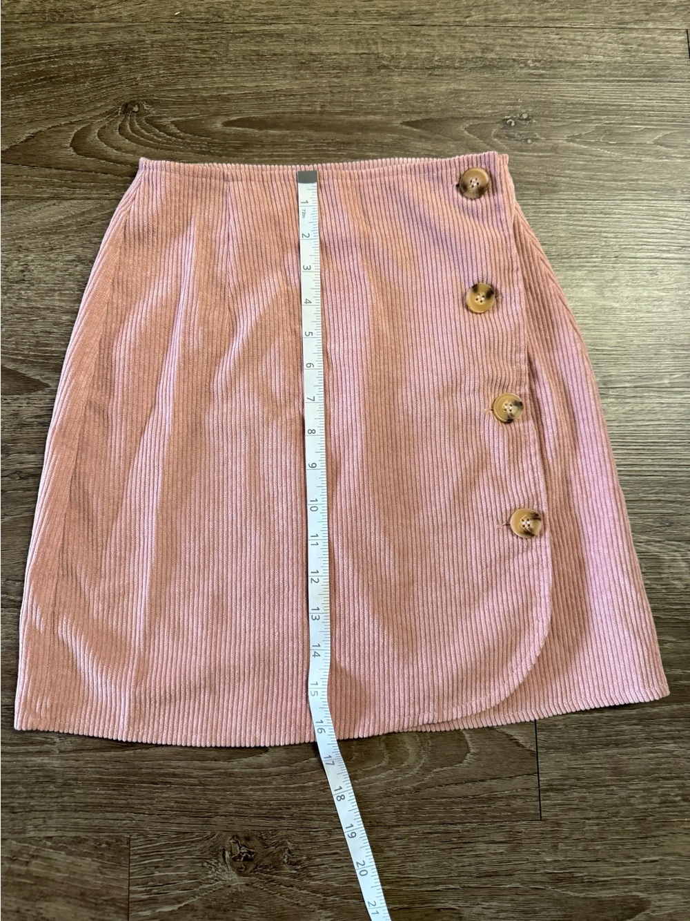 Princess Polly Pink Corduroy Button-Front Mini Skirt